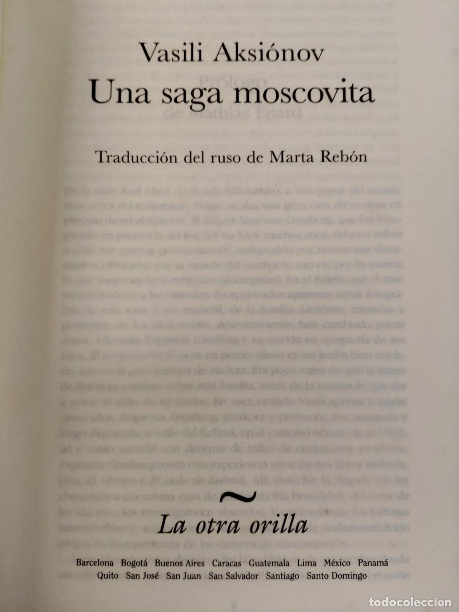 Libros de segunda mano: Una saga moscovita - Vasili Aksi&oacute;nov - Editorial Belacqua - 2010