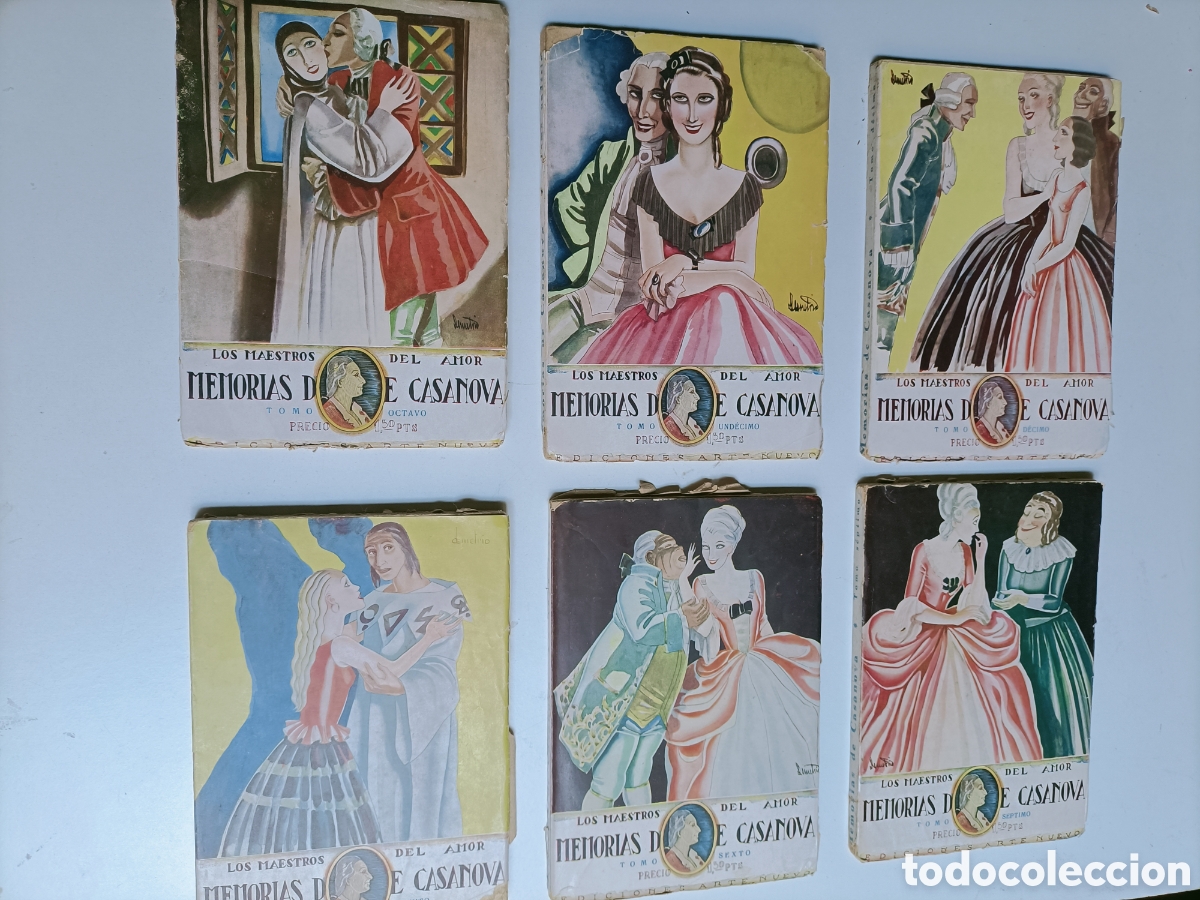 Libros de segunda mano: Memorias de Casanova 6 tomos . Los maestros del amor