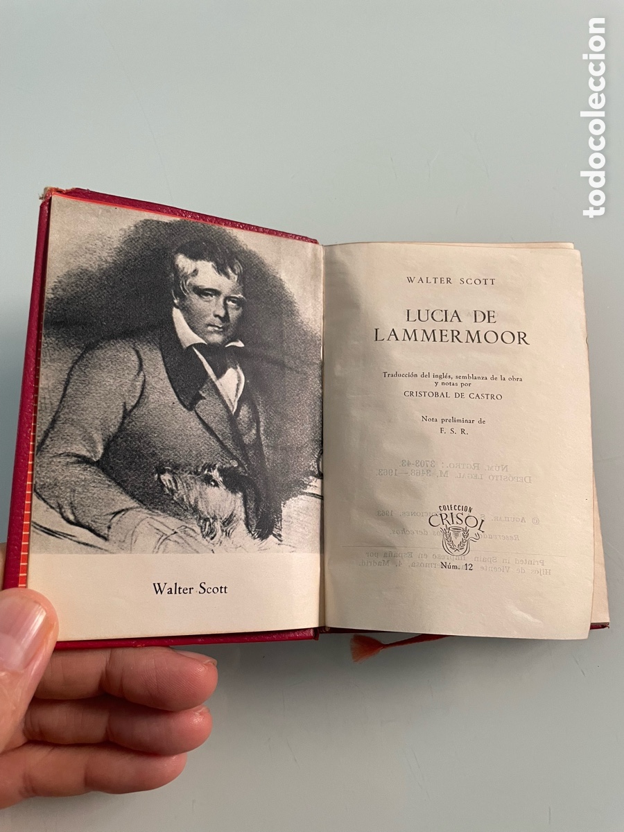 Libros de segunda mano: Lucia de Lammermoor. Walter Scott. Aguilar Crisol 12. 5&ordf; ed. 1963