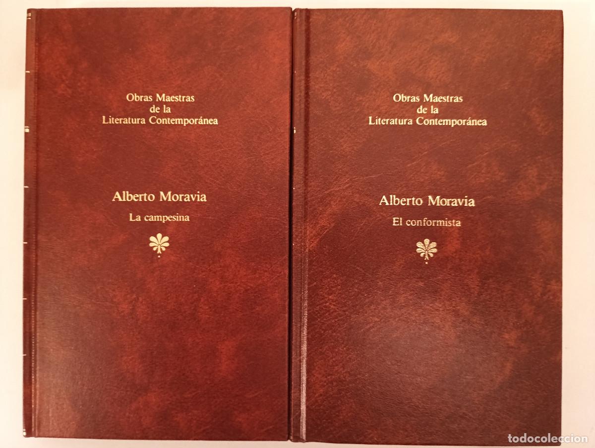 Libros de segunda mano: Lote INDIVISIBLE 2 Libros Alberto Moravia - La Campesina + El Conformista (Tapa Dura)