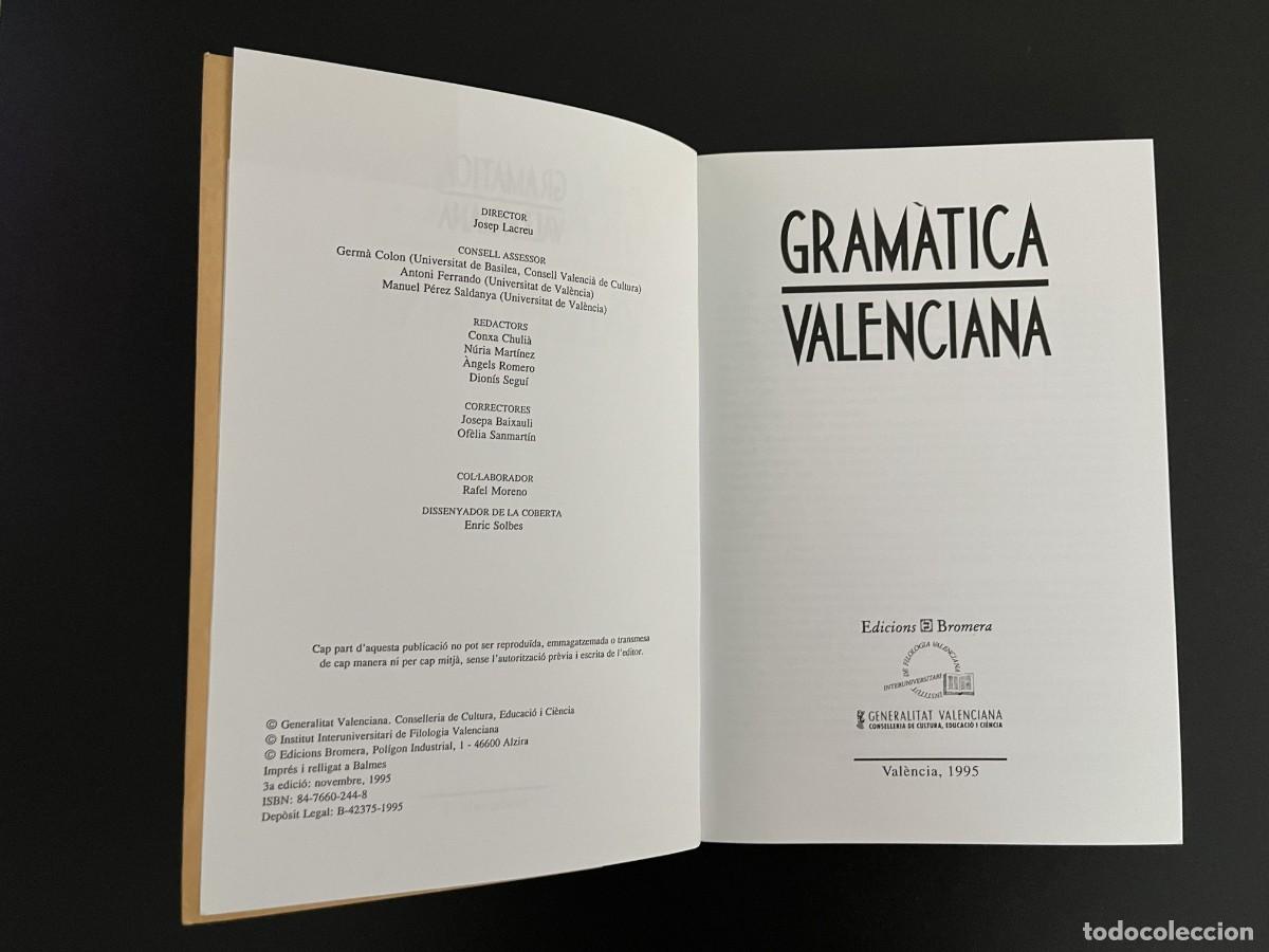 Libros de segunda mano: Libro Gram&agrave;tica Valenciana Bromera - Foto 2