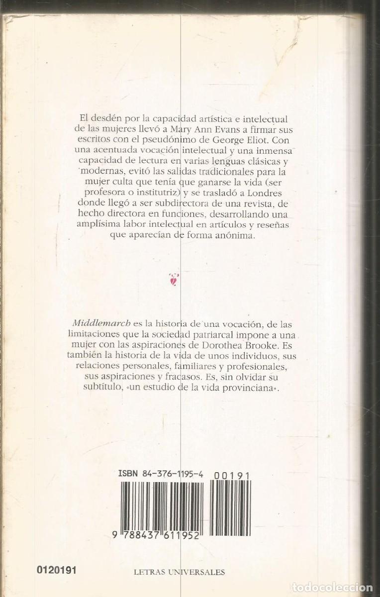 Libros de segunda mano: GEORGE ELIOT. MIDDLEMARCH. CATEDRA. - Foto 2