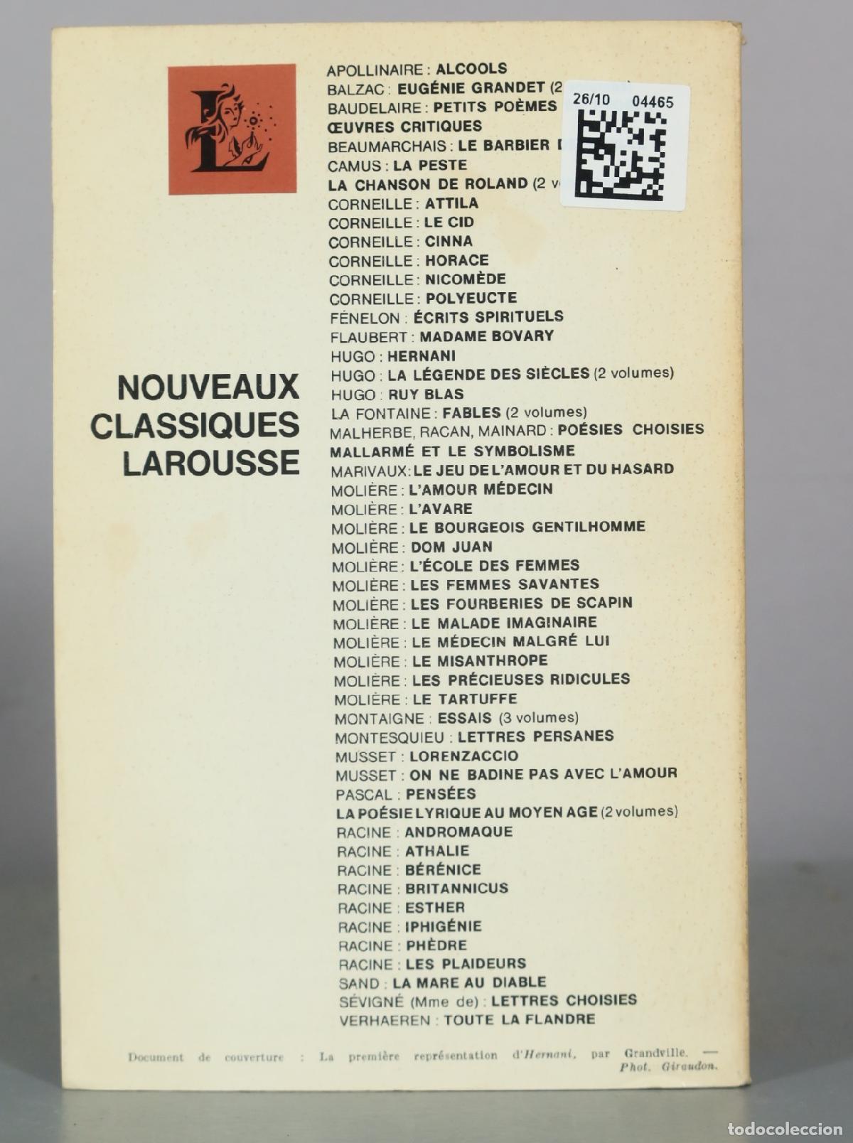 Libros de segunda mano: Hernani - Victor Hugo - Larousse - Foto 2