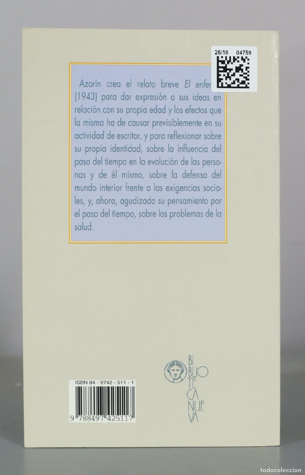 Libros de segunda mano: El enfermo - Azor&iacute;n - Biblioteca Nueva - Foto 2