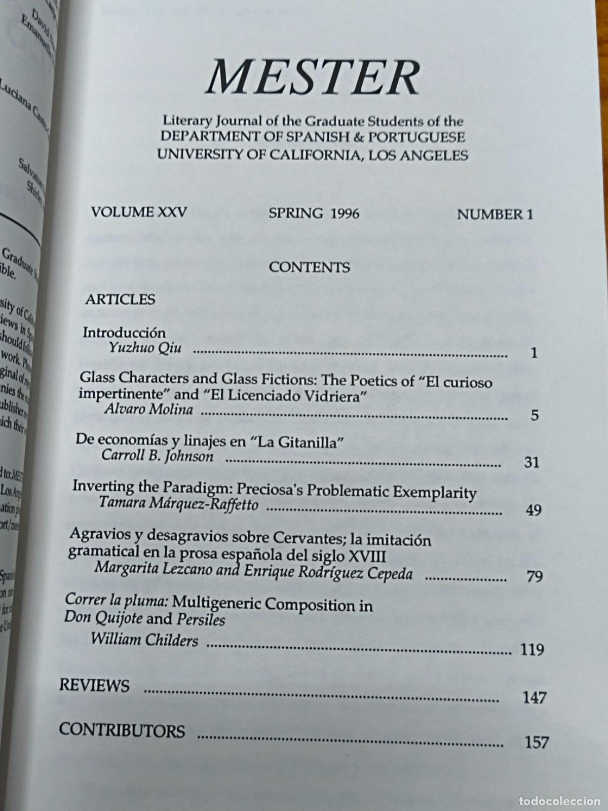 Libros de segunda mano: Mester. XXV/1. 1996. - Foto 2