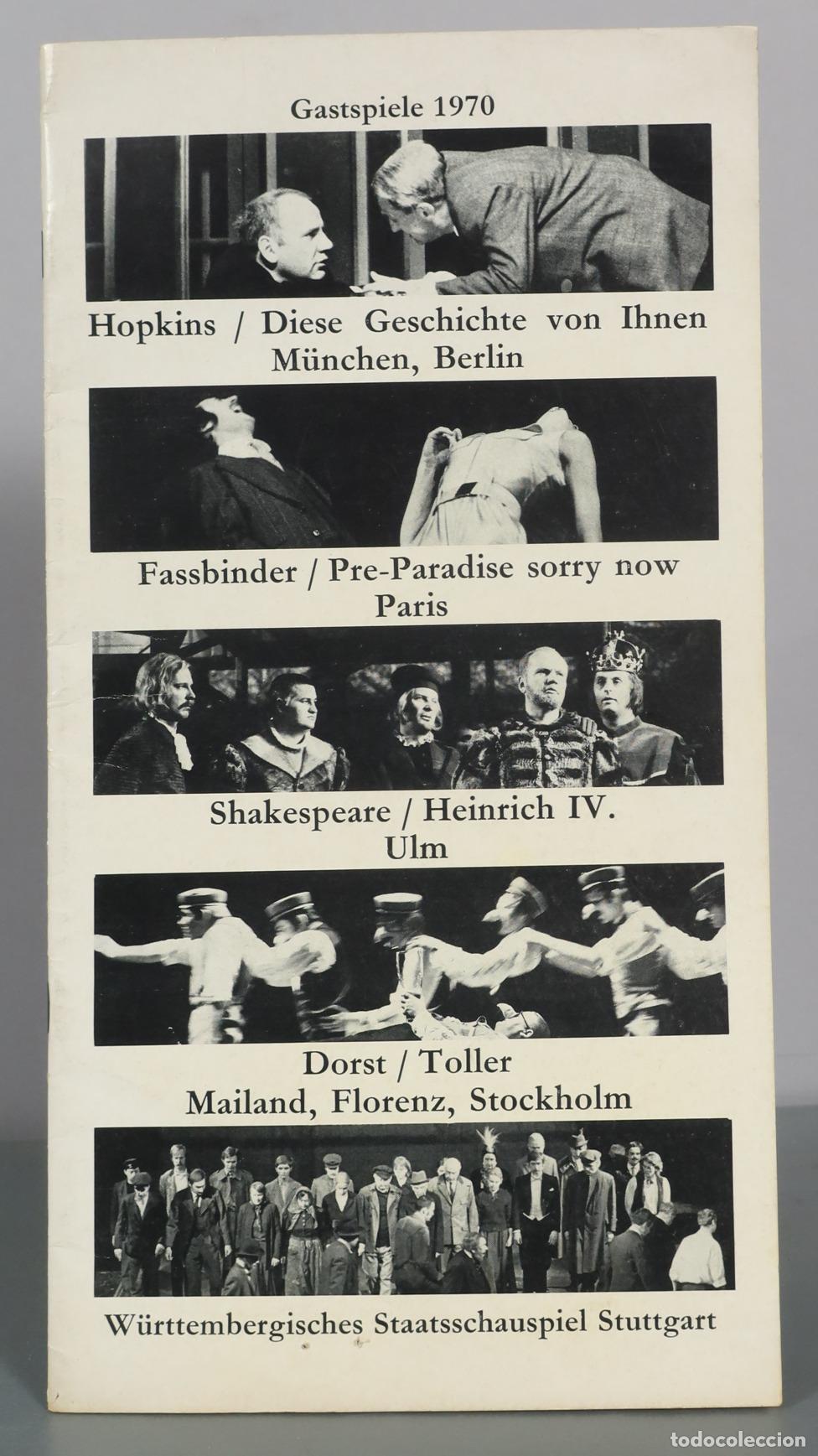 Libros de segunda mano: Gastspiele - W&uuml;rttembergisches Staatsschauspiel Stuttgart. 1970