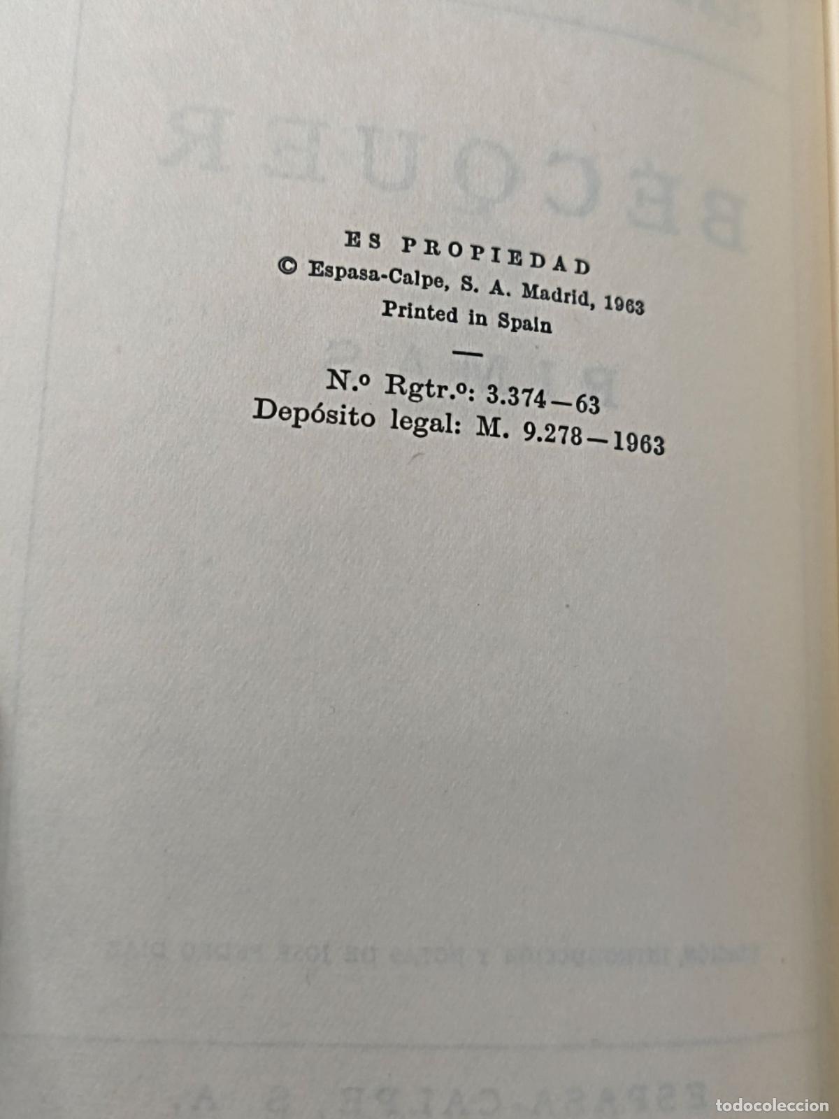 Libros de segunda mano: Rimas - B&eacute;cquer - Espasa-Calpe - Foto 2