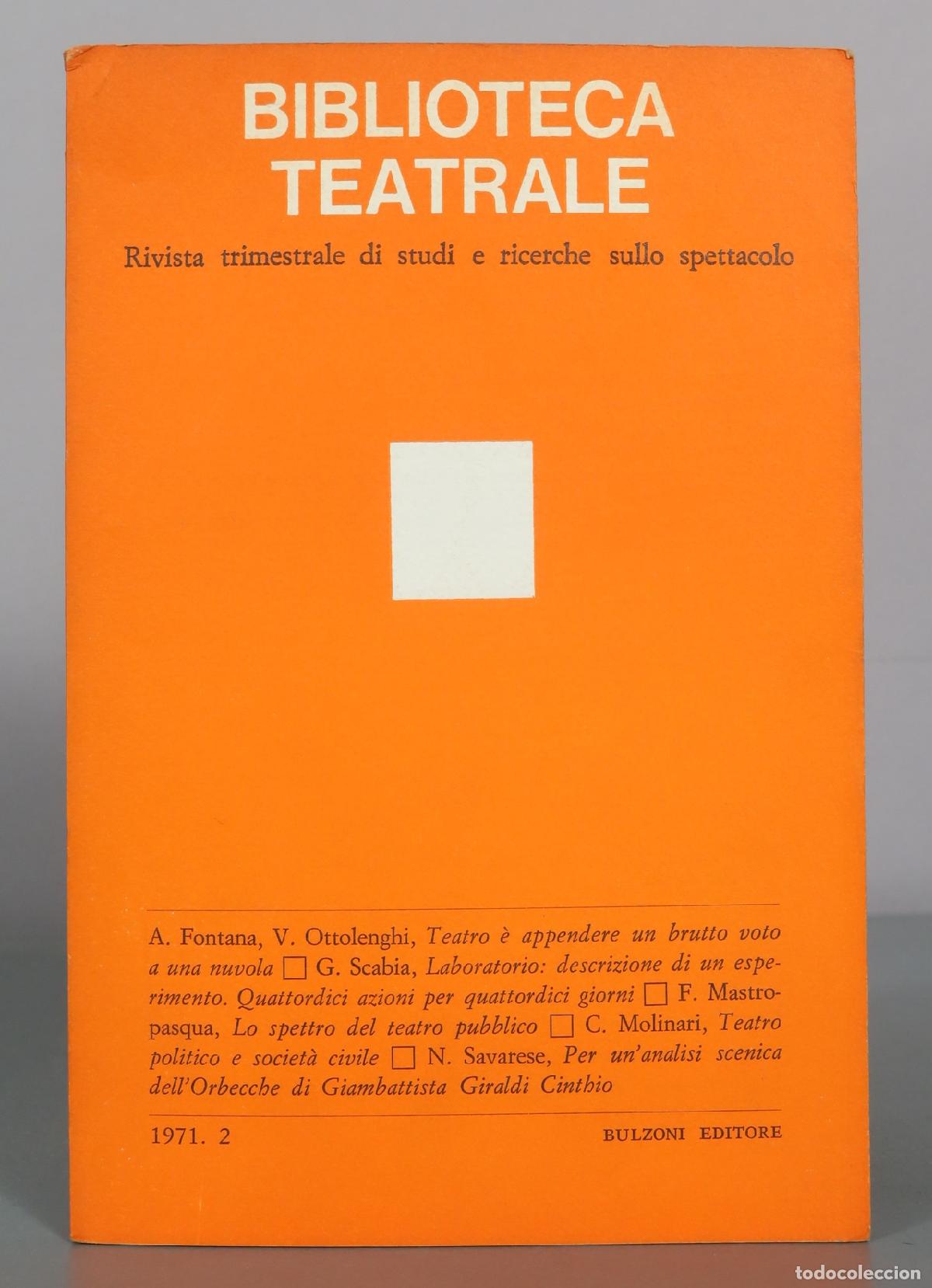 Libri di seconda mano: Biblioteca Teatrale - Bulzoni Editore. 1971 2