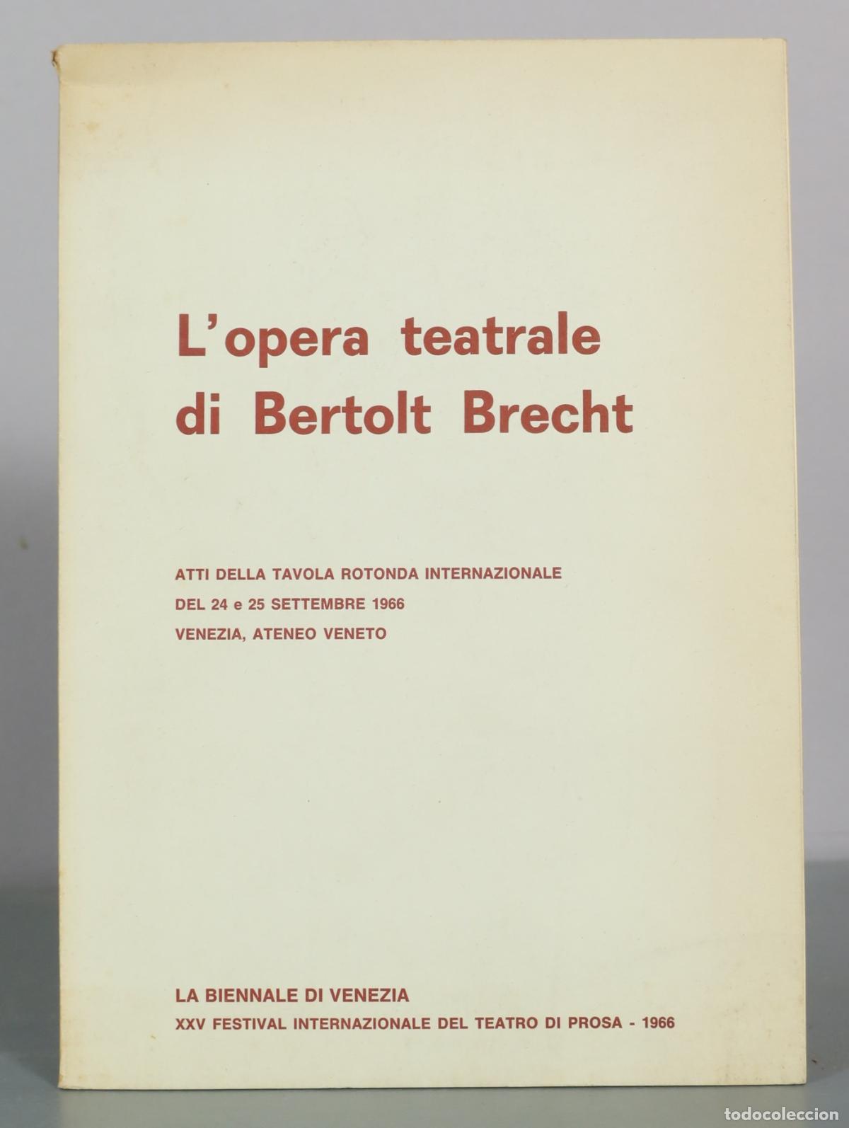 Libros de segunda mano: L'opera teatrale di Bertolt Brecht - La Biennale di Venezia