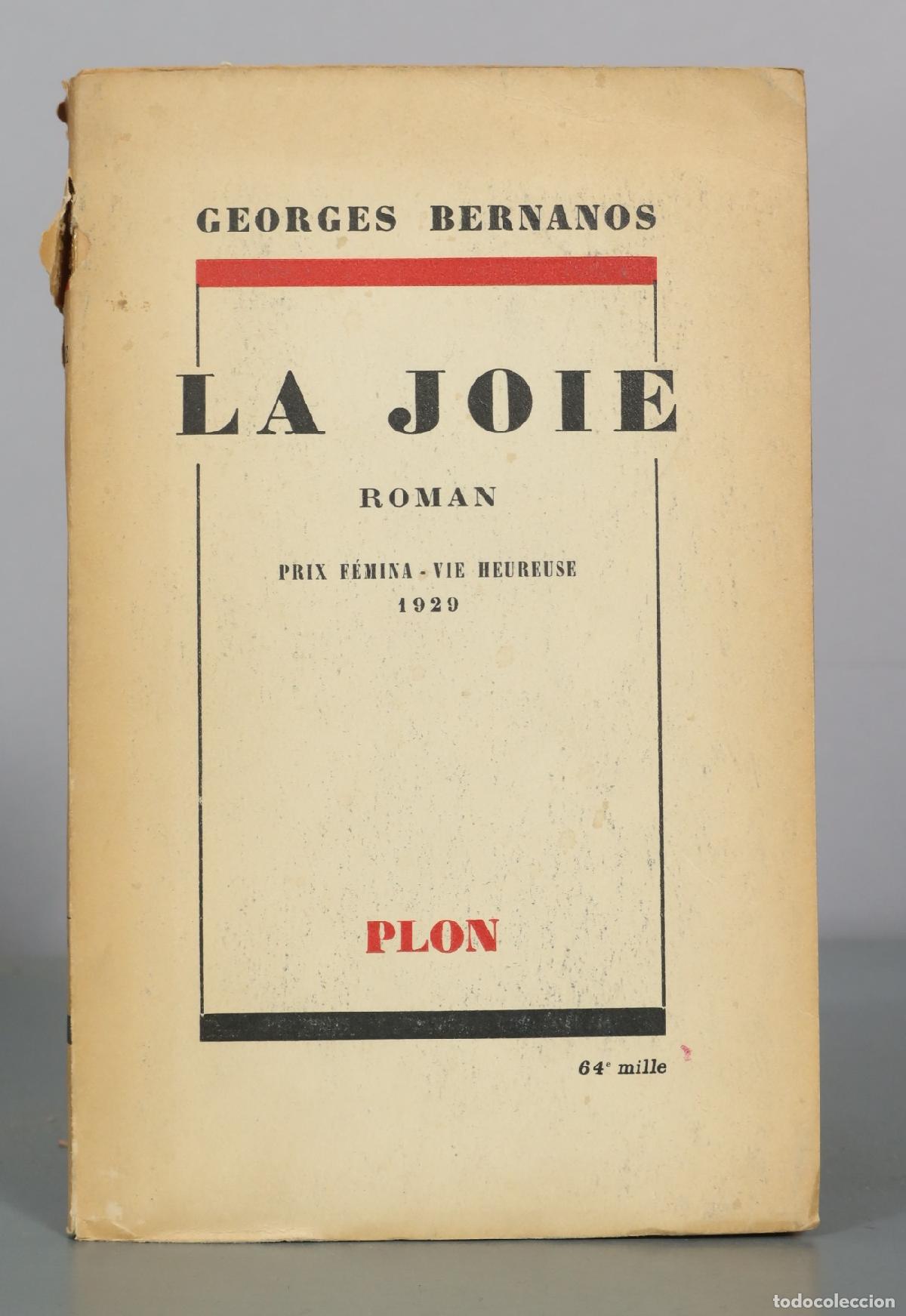 Libros de segunda mano: La Joie - Georges Bernanos - Plon