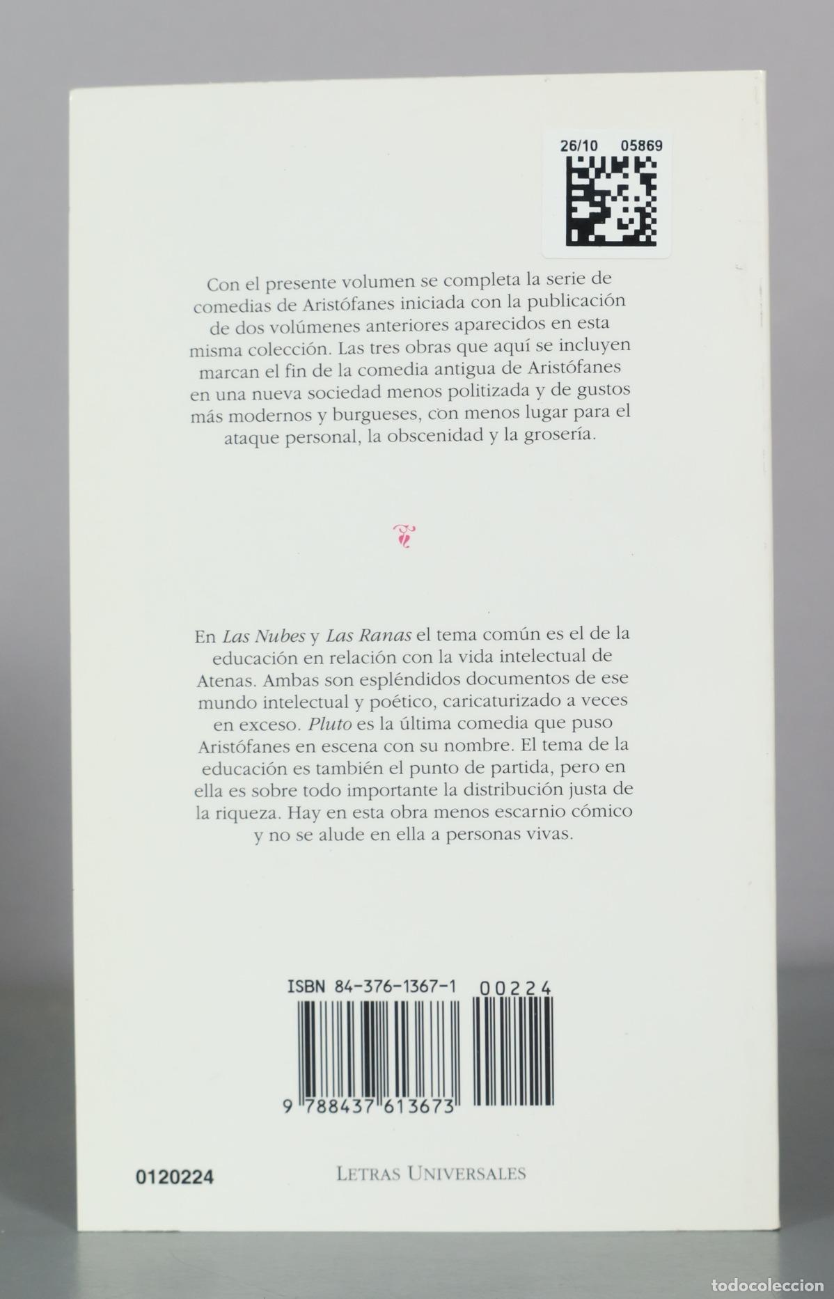 Libros de segunda mano: Las Nubes - Las Ranas - Pluto - Arist&oacute;fanes - C&aacute;tedra - Foto 2