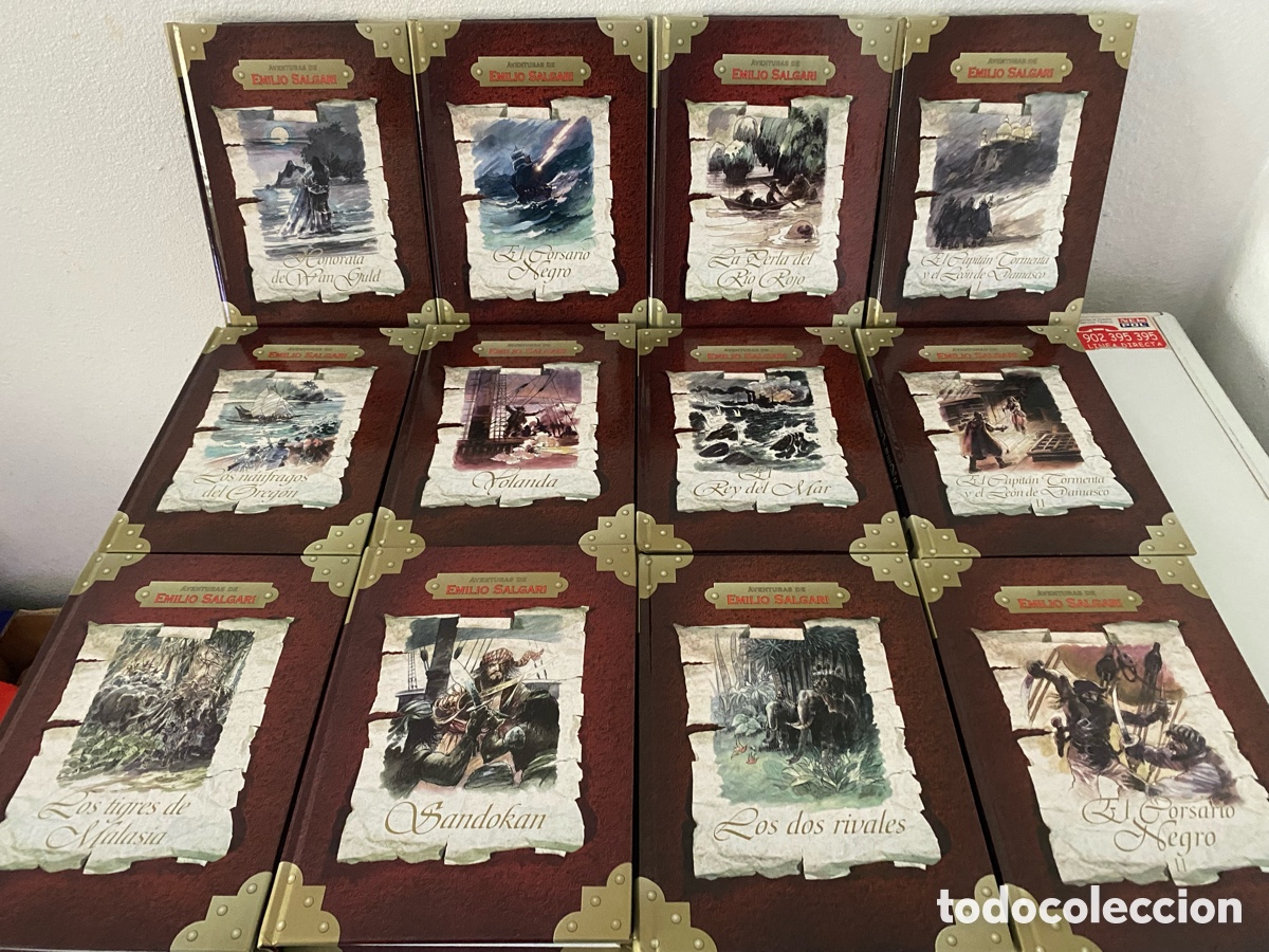 Libros de segunda mano: 12 Libros Aventuras De Emilio Salgari Ediciones Rueda 2004