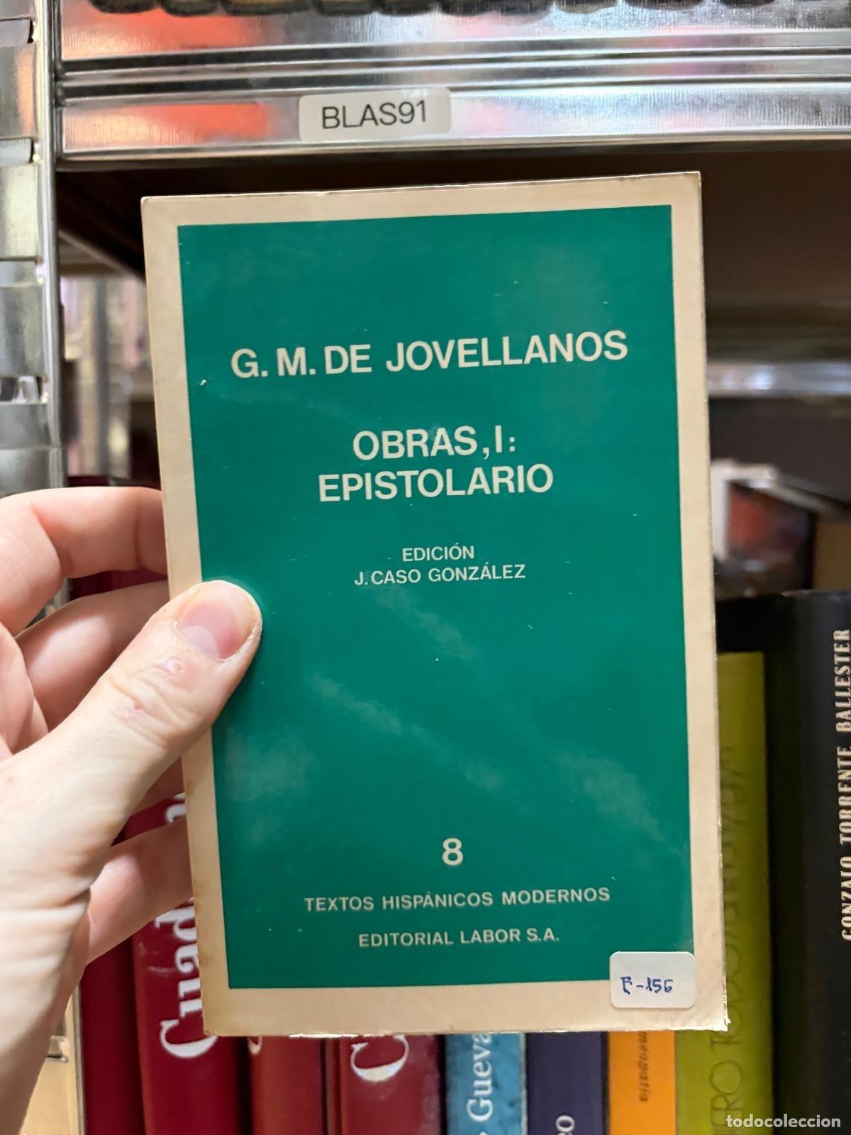 Libros de segunda mano: BLAS91 Obras II. El epistolario Gaspar Melchor de Jovellanos