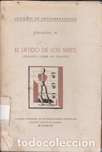 Libros de segunda mano: El latido de los seres. (Ensayos sobre las gentes), Joaqu&iacute;n Entrambasaguas
