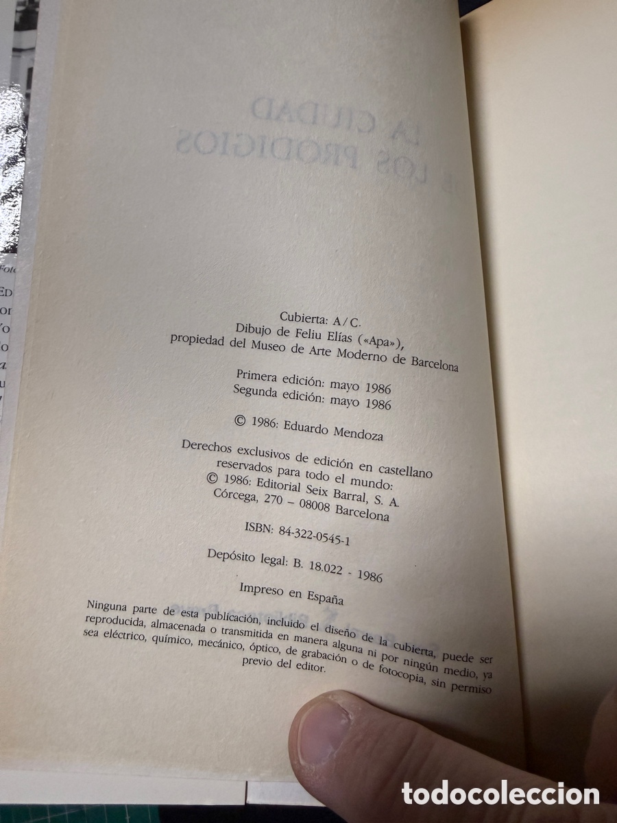 Libros de segunda mano: Eduardo Mendoza - La Ciudad De Los Prodigios - Foto 3