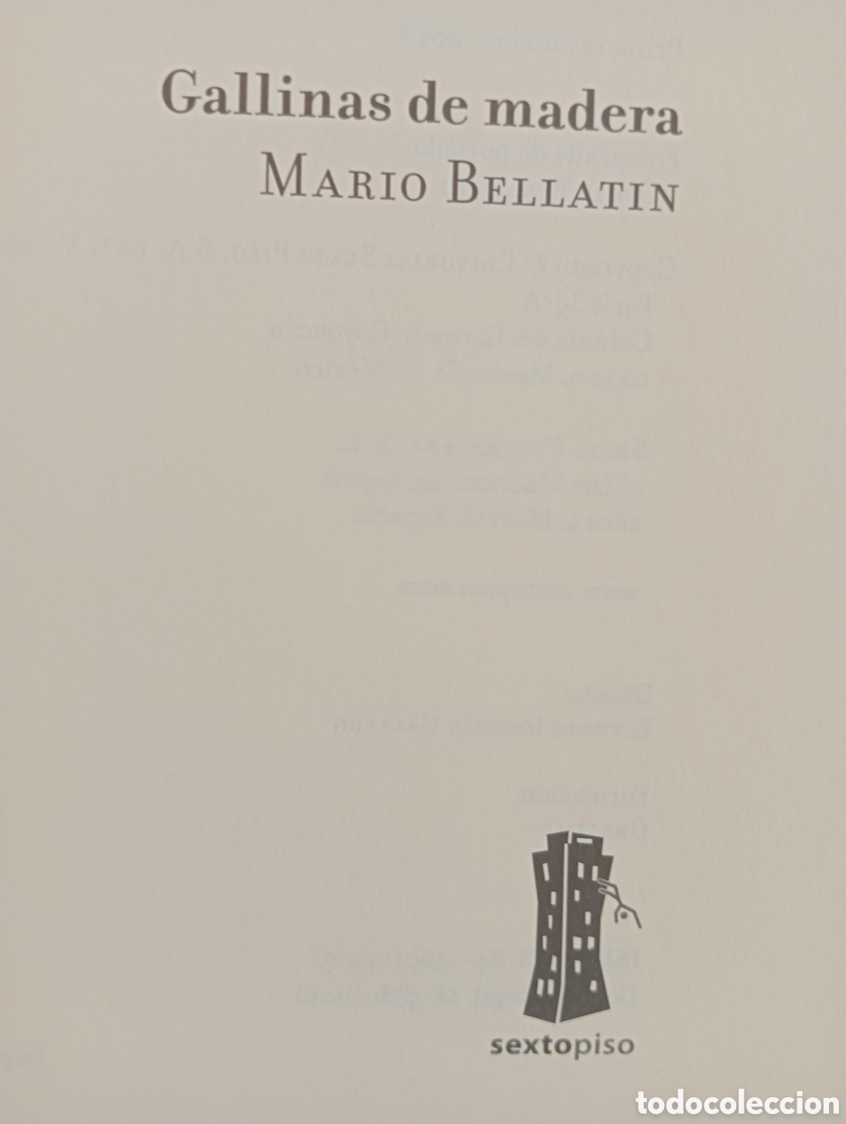 Libros de segunda mano: Gallinas de madera / Mario Bellatin - Foto 3