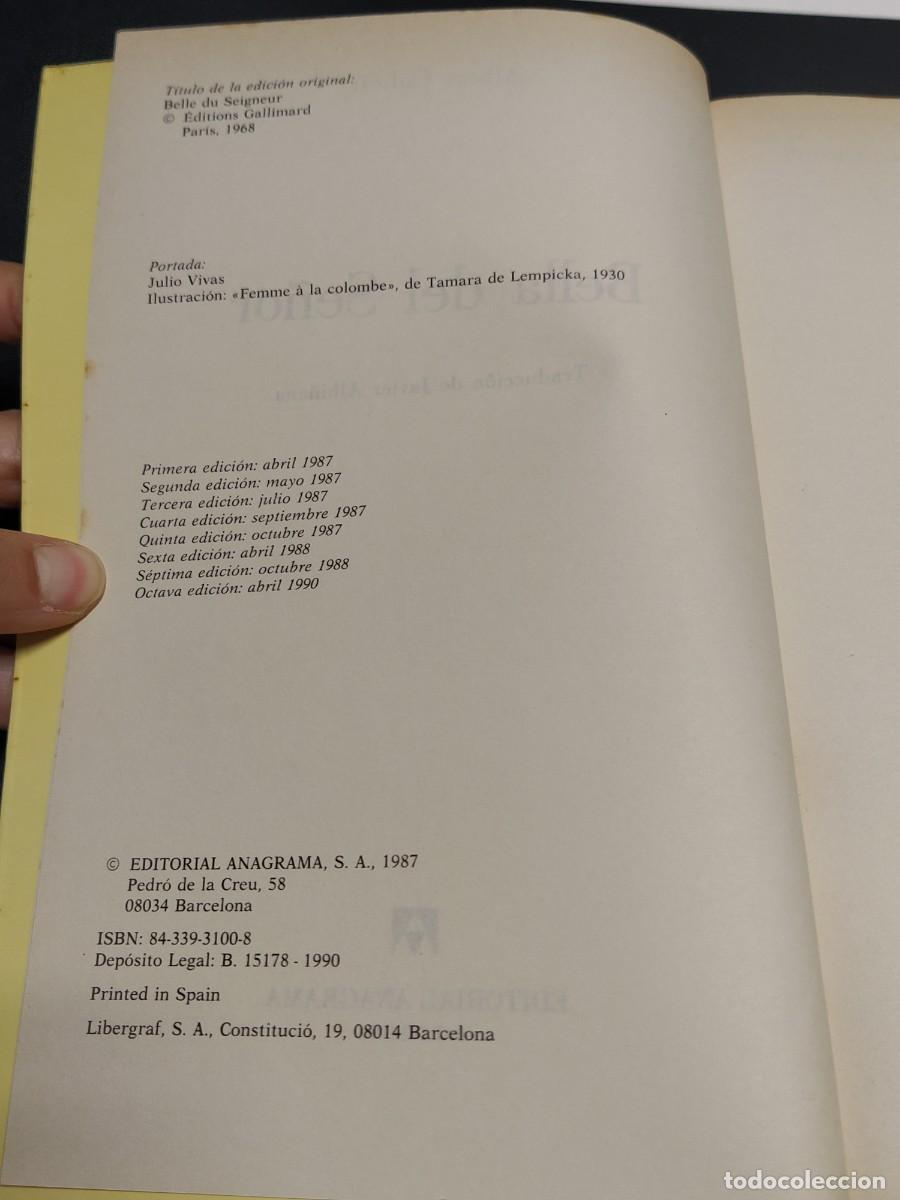 Libros de segunda mano: Albert Cohen - Bella del Se&ntilde;or - Foto 3