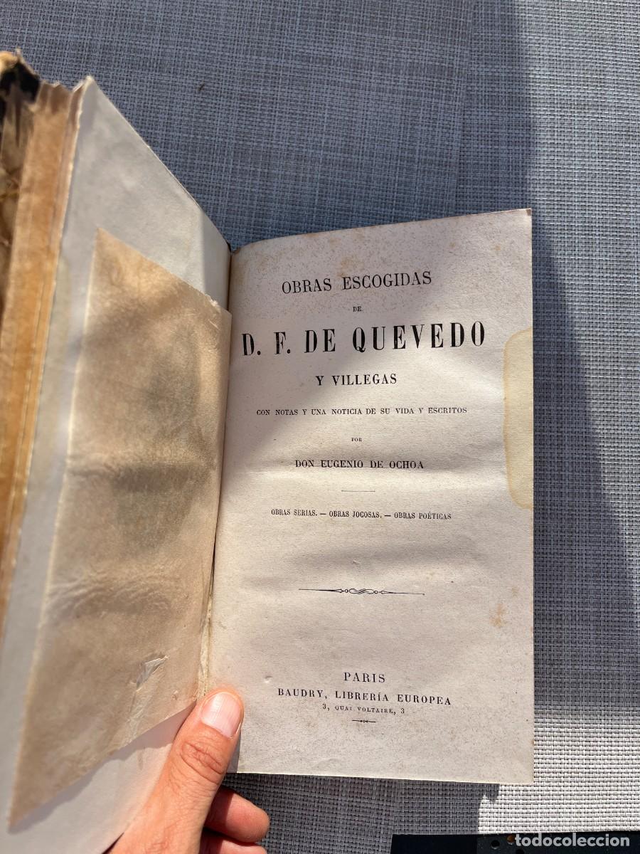Libros de segunda mano: Obras escogidas - Francisco de Quevedo y Villegas
