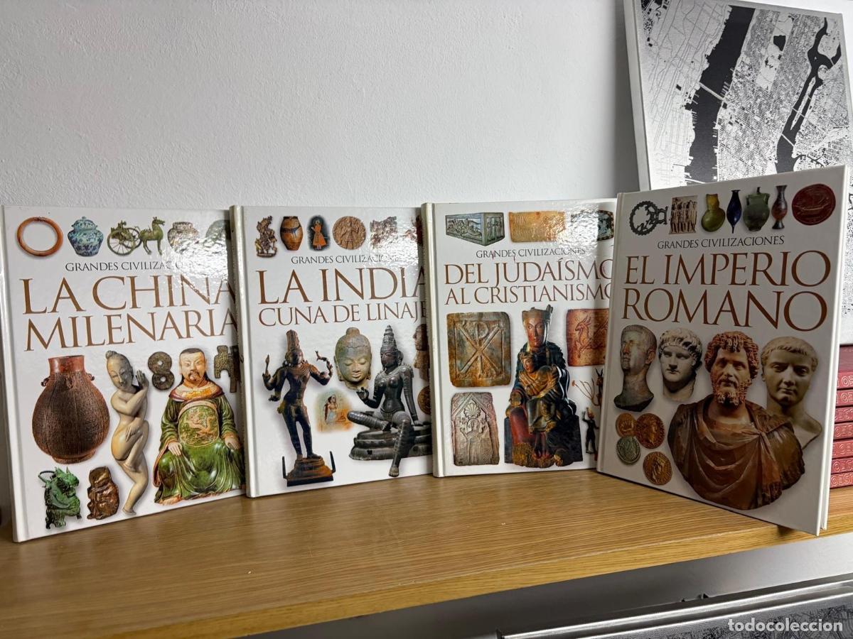 Libros de segunda mano: - - &mdash; 4 libros de Grandes civilizaciones: China, India, juda&iacute;smo/cristianismo y Roma &mdash; -