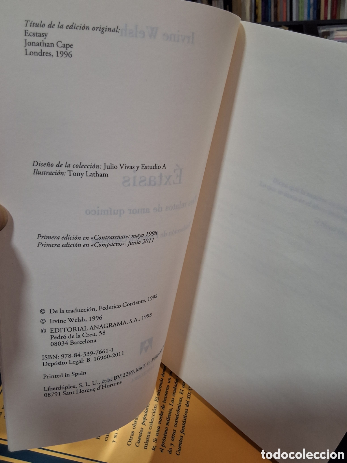 Libros de segunda mano: &Eacute;XTASIS - IRVINE WELSH - ENV&Iacute;O DESDE 1&euro; - Foto 5