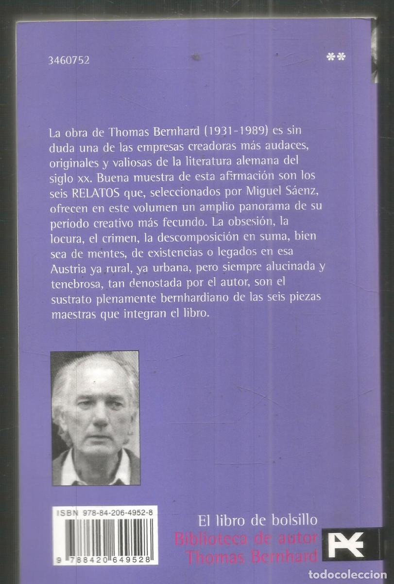 Libros de segunda mano: THOMAS BERNHARD. RELATOS. ALIANZA - Foto 2