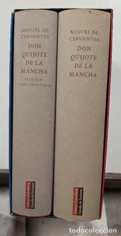 Libros de segunda mano: Don Quijote de la Mancha 2 tomos + volumen complementario - Miguel de Cervantes - Galaxia Gutenberg