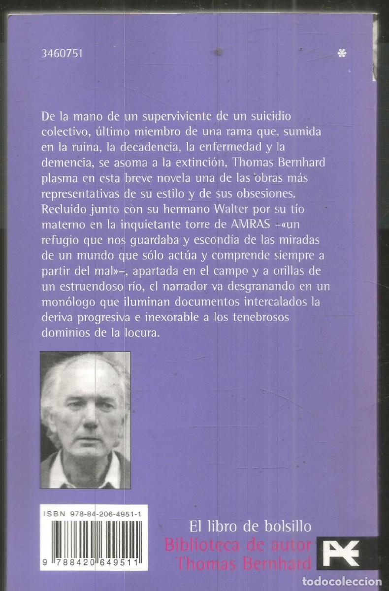 Libros de segunda mano: THOMAS BERNHARD. AMRAS. ALIANZA - Foto 2