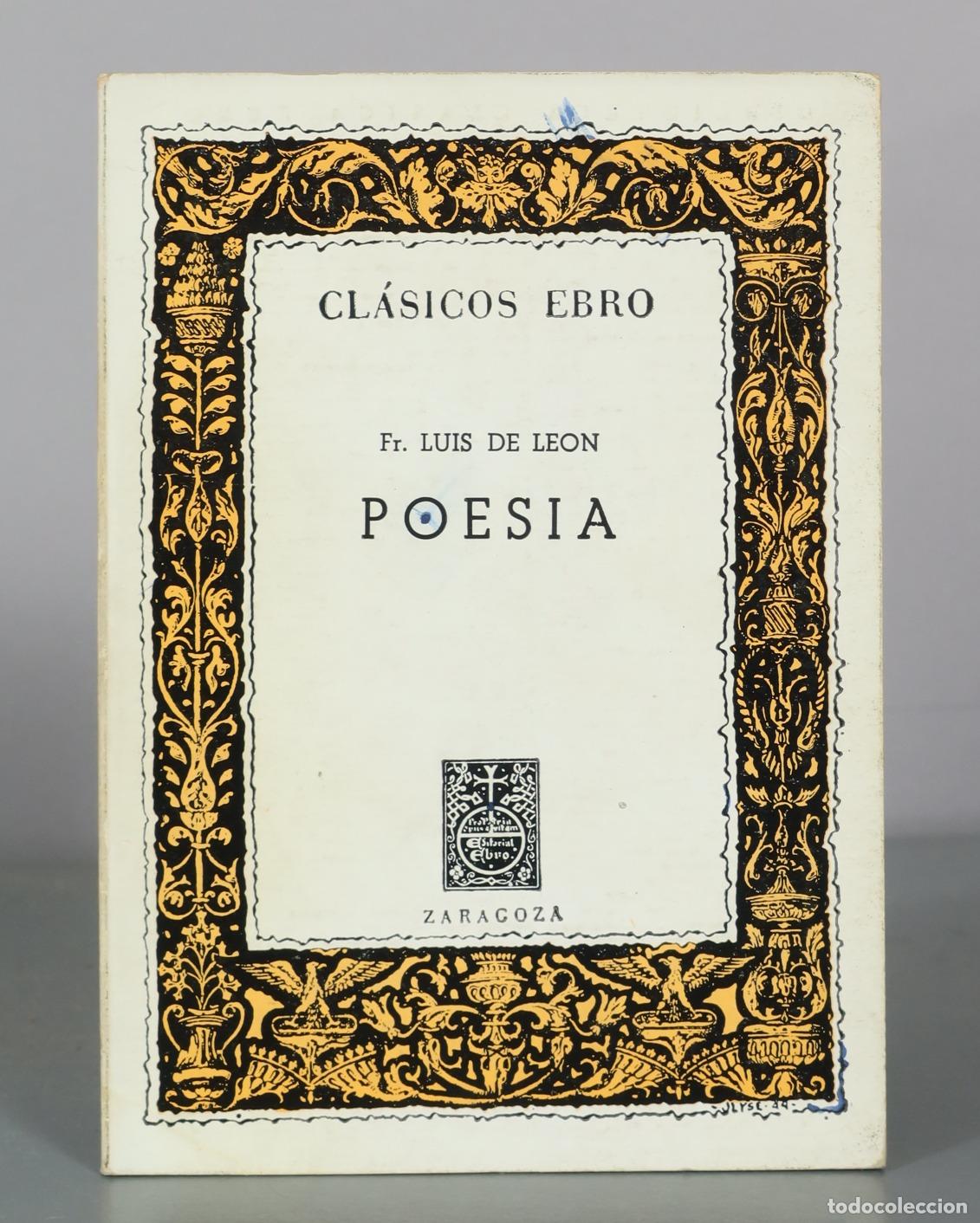 Libros de segunda mano: Poesia - Fr. Luis de Leon - Editorial Ebro