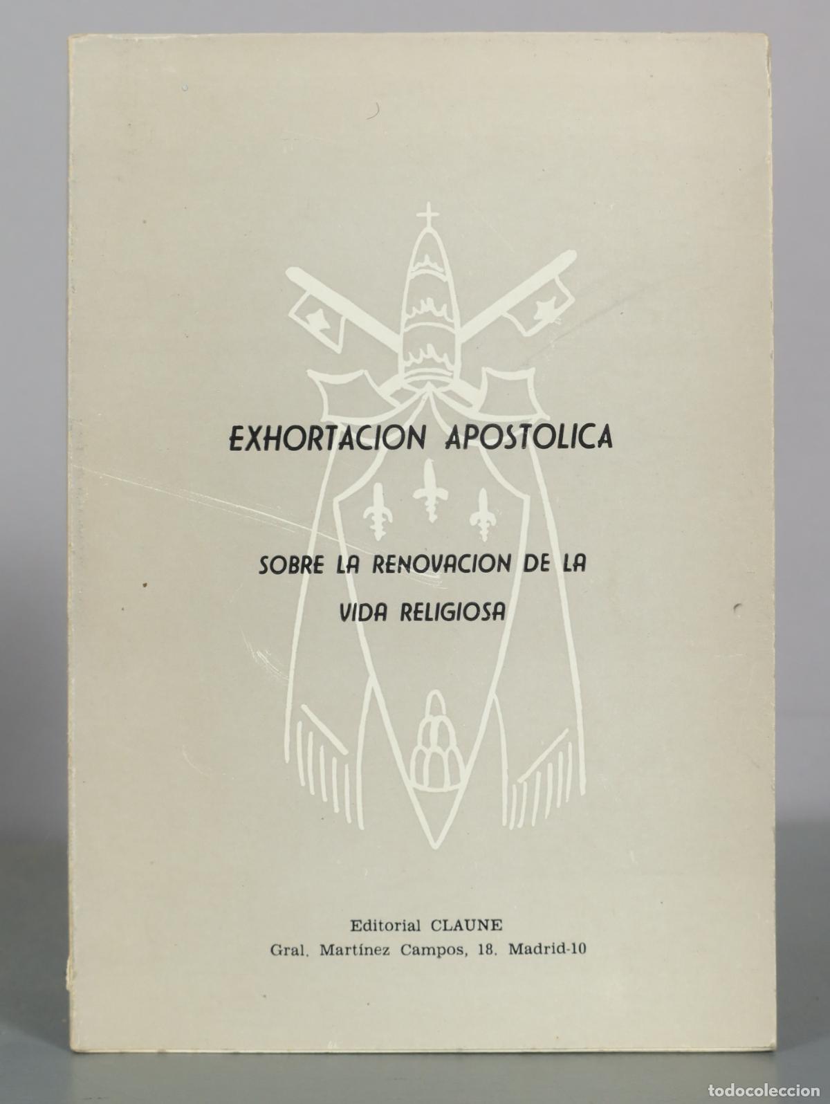 Libros de segunda mano: Exhortacion Apostolica - Sobre la renovacion de la vida religiosa - Editorial Claune