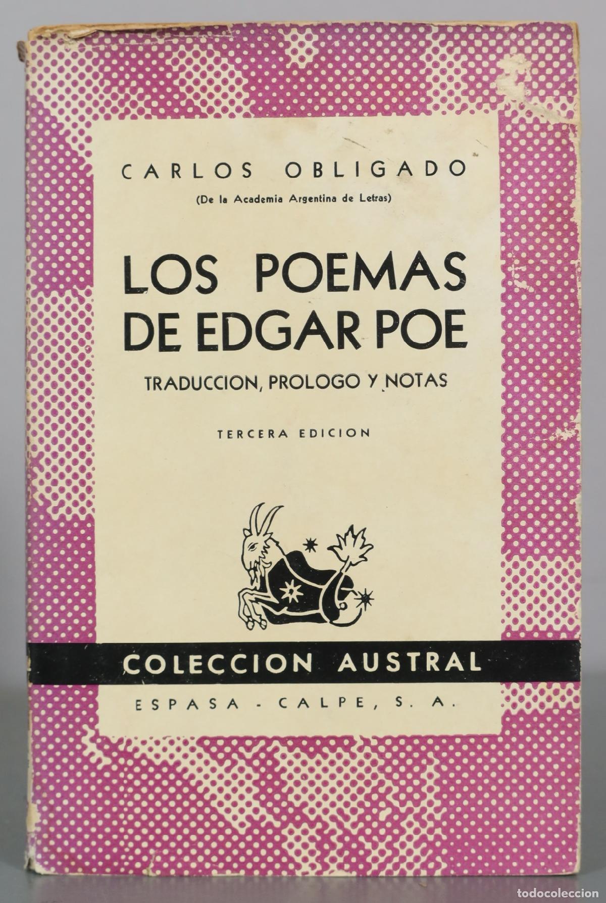 Libros de segunda mano: Los Poemas de Edgar Poe - Carlos Obligado - Espasa-Calpe