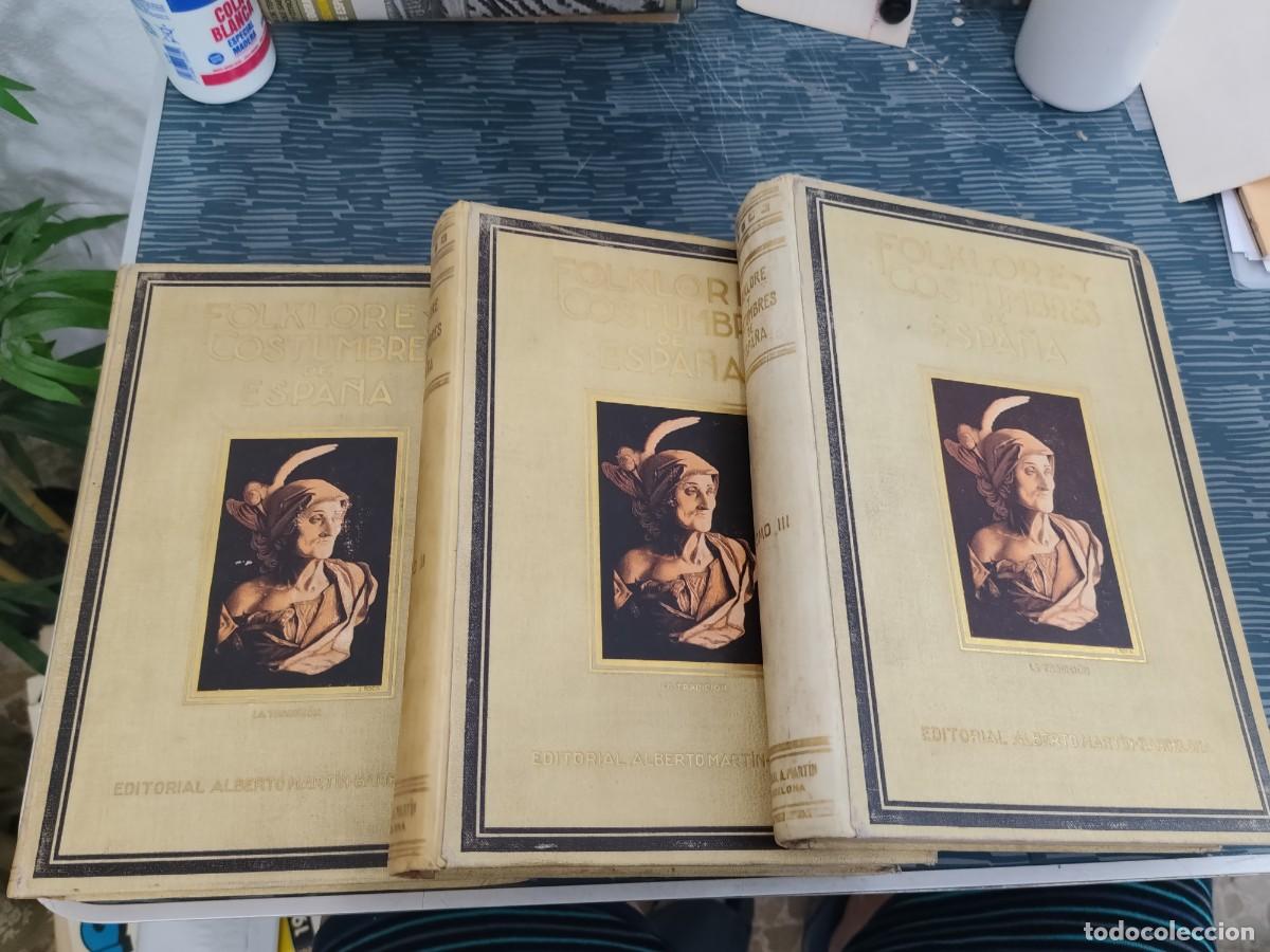 Libros de segunda mano: FOLKLORE Y COSTUMBRES DE ESPA&Ntilde;A,3 TOMOS,F.CARRERAS Y CANDI, EDITORIAL A.MARTIN,1931,VER FOTOS.