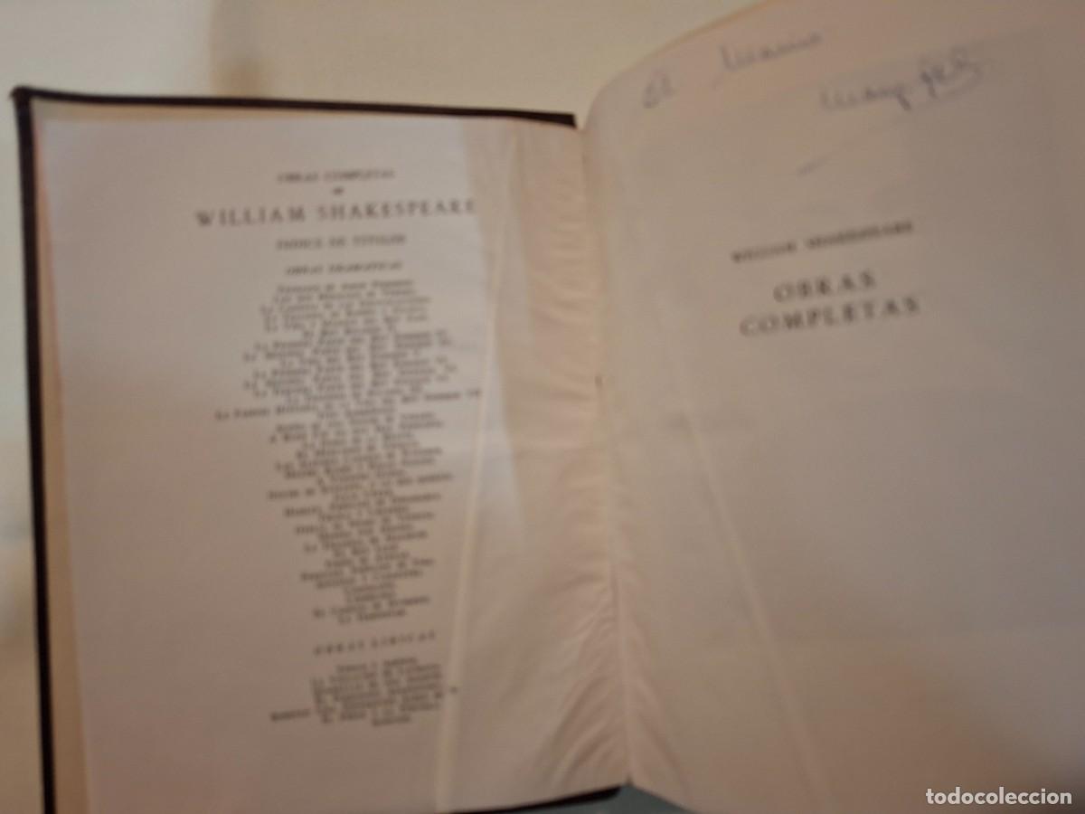 Libros de segunda mano: Obras Completas de William Shakespeare - Foto 4