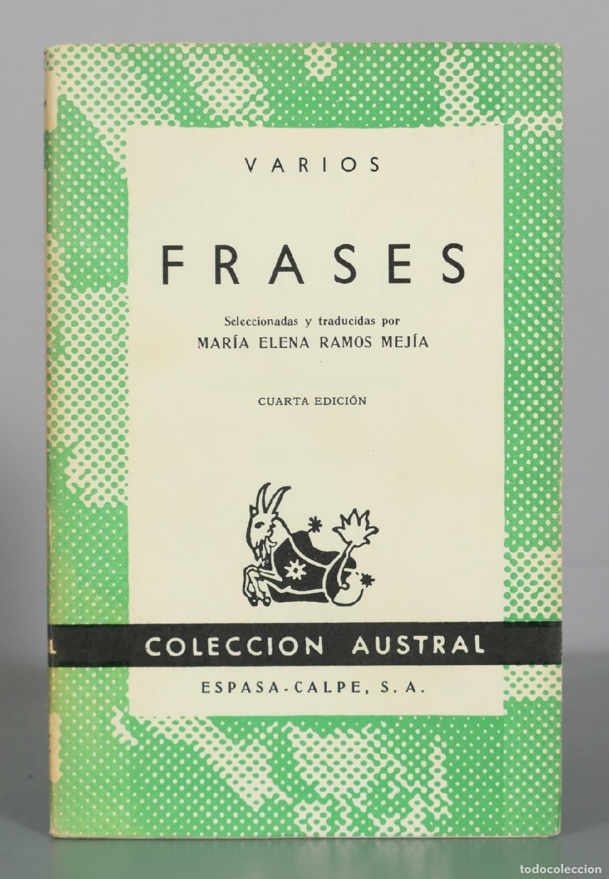 Libros de segunda mano: Frases - Varios - Mar&iacute;a Elena Ramos Mej&iacute;a - Espasa-Calpe