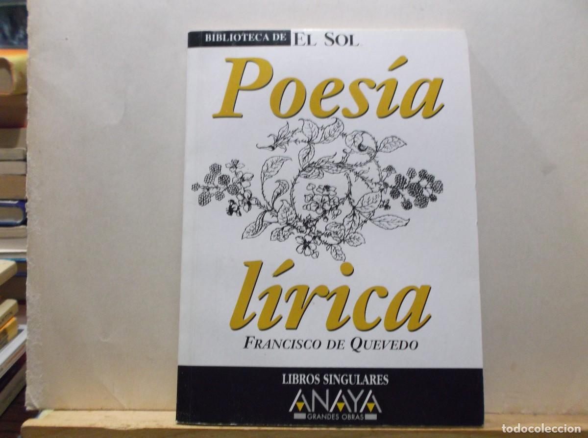 Libros de segunda mano: POESIA LIRICA - FRANCISCO DE QUEVEDO - 1992.