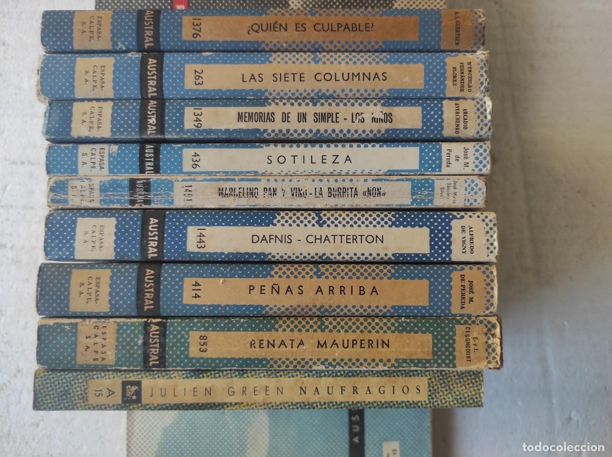 Libros de segunda mano: lote 9 libros Austral novela las de la foto