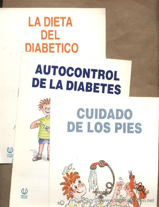 Libri di seconda mano: Tres folletos / La dieta del diab&eacute;tico/ Autocontol de la diabetes / Cuidado de los pies / Menarini