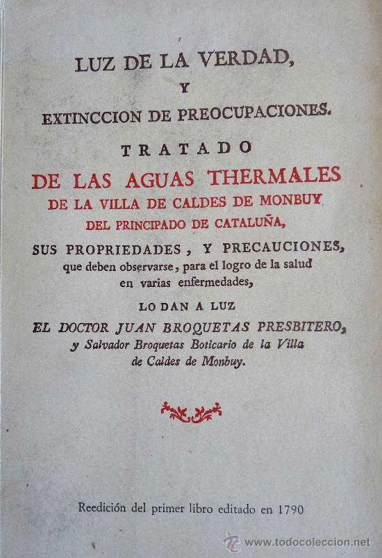Libri di seconda mano: Tratado de las aguas thermales de la villa de Caldes de Montbuy del Principado de Catalu&ntilde;a