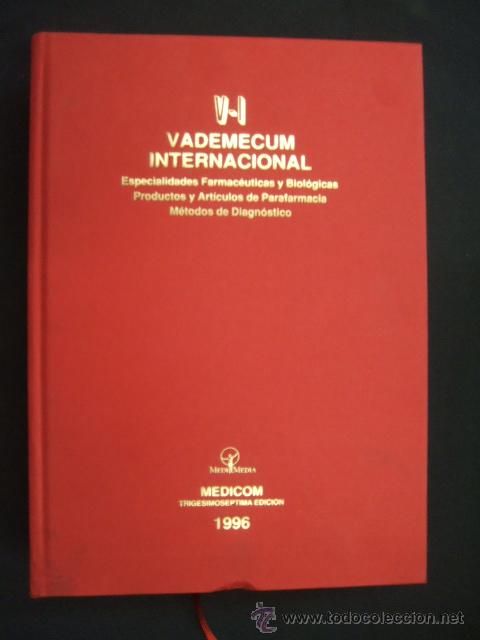 Libros de segunda mano: VADEMECUM INTERNACIONAL - ESPECIALIDADES FARMACEUTICAS Y BIOLOGICAS - PRODUCTOS PARAFARMACIA -