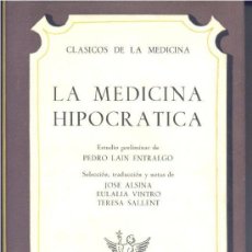 Libros de segunda mano: LA MEDICINA HIPOCRÁTICA (INSTITUTO ARNAU DE VILANOVA). 1976. SIN USAR JAMÁS.. Lote 308353058