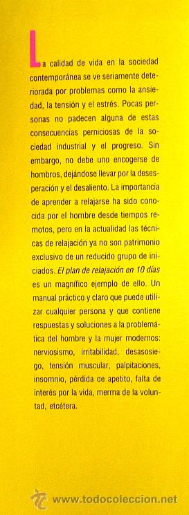 Libros de segunda mano: EL PLAN DE RELAJACION EN 10 DIAS - Dr. ERIC TRIMMER - Foto 3