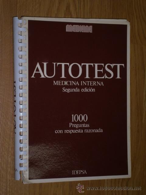 Libros de segunda mano: AutoTest de Medicina Interna por Ruiz Manzano y Sabri&aacute; Leal de IDEPSA en Madrid 1984