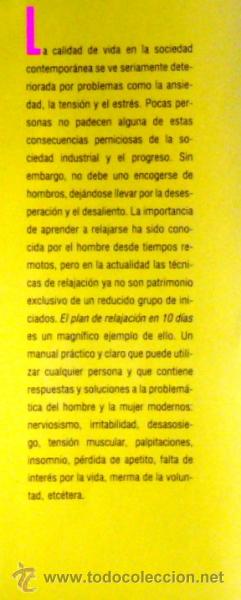 Libros de segunda mano: EL PLAN DE RELAJACION EN 10 DIAS - DR. ERIC TRIMMER - Foto 3