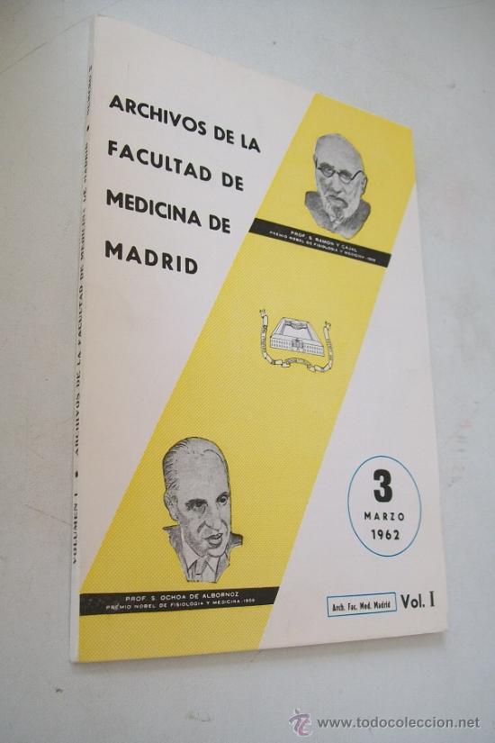 Libri di seconda mano: ARCHIVOS DE LA FACULTAD DE MEDICINA DE MADRID, VOL. I-DIRECTOR: B. LORENZO VELAZQUEZ-1962