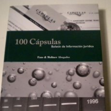 Libros de segunda mano: 100 CÁPSULAS - BOLETÍN DE INFORMACIÓN JURIDICA - FAUS & MOLINER ABOGADOS 2008