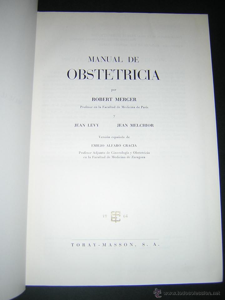 Libros de segunda mano: 1964 - ROBERT MERGER - MANUAL DE OBSTETRICIA - Foto 2