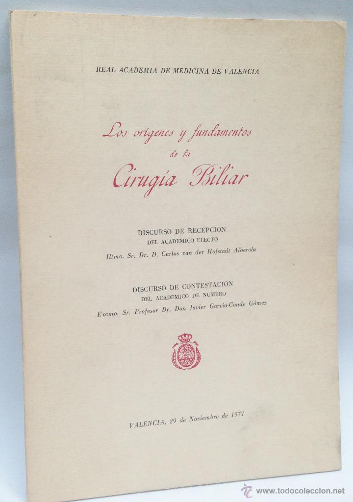 Libros de segunda mano: LOS ORIGENES Y FUNDAMENTOS DE LA CRUGIA BILIAR &middot;&middot; 1977
