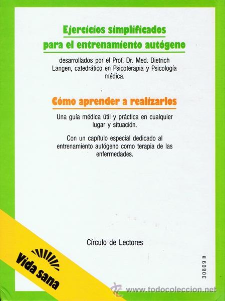 Libros de segunda mano: EJERCICIOS DE RELAJACI&Oacute;N  DR. DIETRICH LANGEN - Foto 2