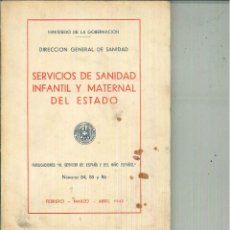 Libros de segunda mano: SERVICIOS DE SANIDAD INFANTIL Y MATERNAL DEL ESTADO