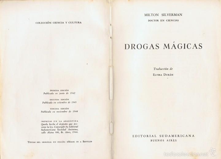 Libros de segunda mano: DROGAS M&Aacute;GICAS MILTON SILVERMAN - Foto 2