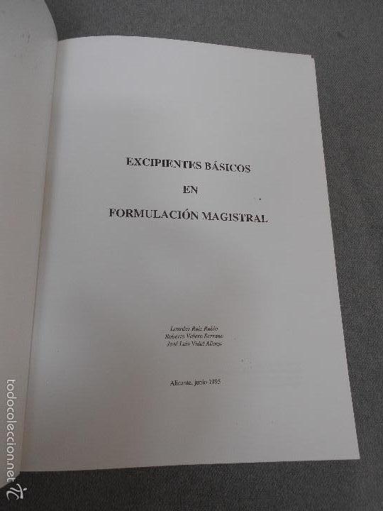 Libros de segunda mano: EXCIPIENTES BASICOS EN FORMULACION MAGISTRAL - Foto 2
